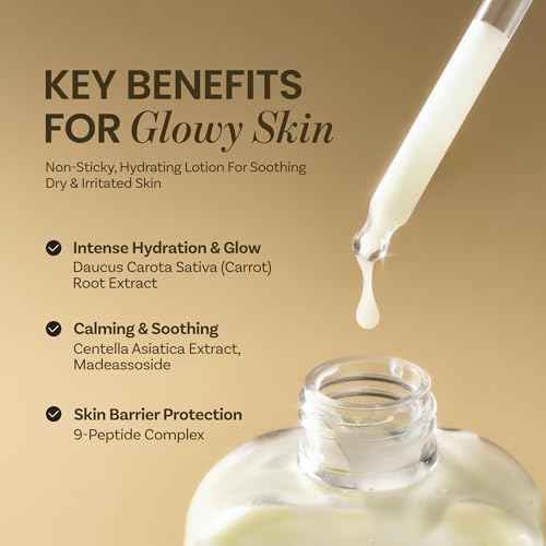ONGREDIENTS Skin Barrier Calming Lotion | Lightweight Moisturizer for Dry, Sensitive Skin | Centella, 9-Peptide Complex, Glucose, Soothing, Calming, Hydrating | Vegan, Korean skincare (7.43 fl Oz)