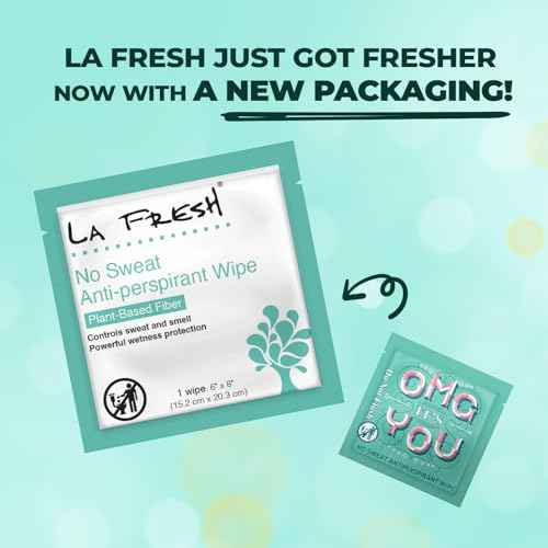La Fresh Travel Lite Antiperspirant and Body Wipes - 200 Individually Wrapped Deodorant Wipes for Adults, Men and Women Travel Essentials