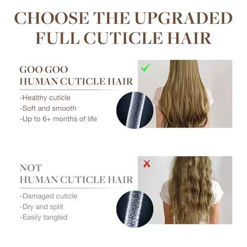 GOO GOO Invisi Edge Clip in Hair Extensions 16inch 130g 7Pcs Injected Seamless PU Clip in Hair Extensions, Virgin Real Human Hair, 2 Dark Brown