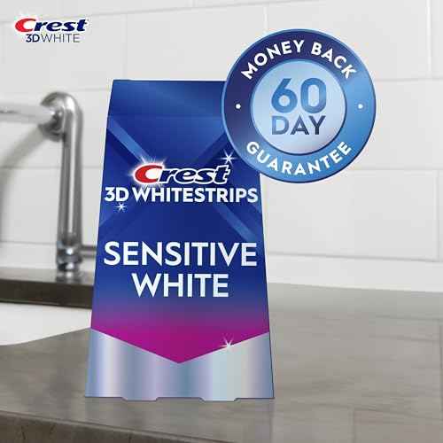Crest 3D Whitestrips Sensitive At-Home Teeth Whitening Kit, 18 Treatments, Gently Removes 15 Years of Stains, Crest Whitestrips, Teeth Whitening Kit