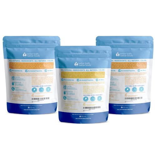 Detox Bath Bundle (3 Pack with Scoop Total 6 Lbs) Detoxifying Soaks with Detox Foot Soak and Turmeric Bath Soak Made with Epsom Salt and Pure Essential Oils Plus Vitamin C Three 2 Lbs Pouches
