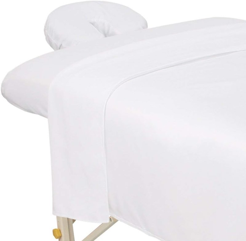 ForPro Professional Collection Microfiber Massage Sheet Set - Ultra-Light, Stain & Wrinkle-Resistant, White | 3-Piece Set
