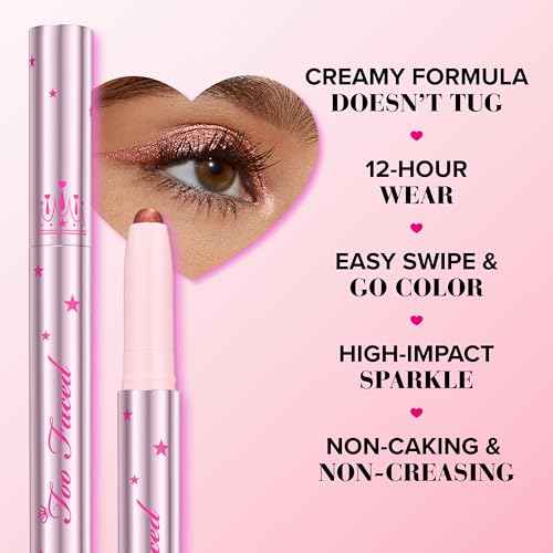 Too Faced Quickie Queen Eye Shadow Sticks | Creamy, Long Wearing + Non-Creasing, High-Impact Sparkle