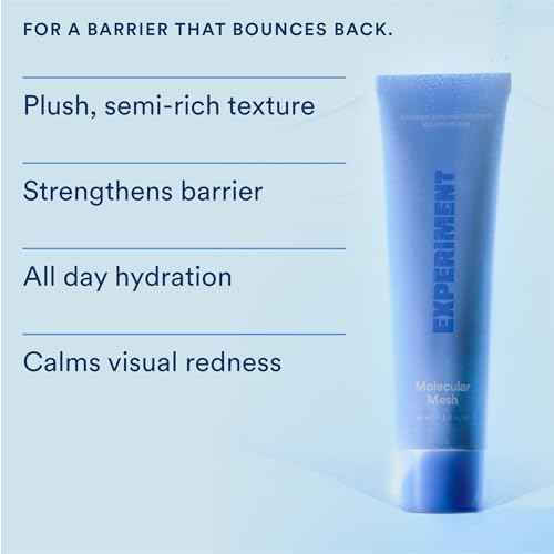 Experiment Molecular Mesh Barrier Repair Moisturizer ? Soothing Lightweight Face Cream for Strength, Redness & Irritation - Ectoin, Phytosphingosine, Centella 2 FL OZ - Vegan for Sensitive Skin