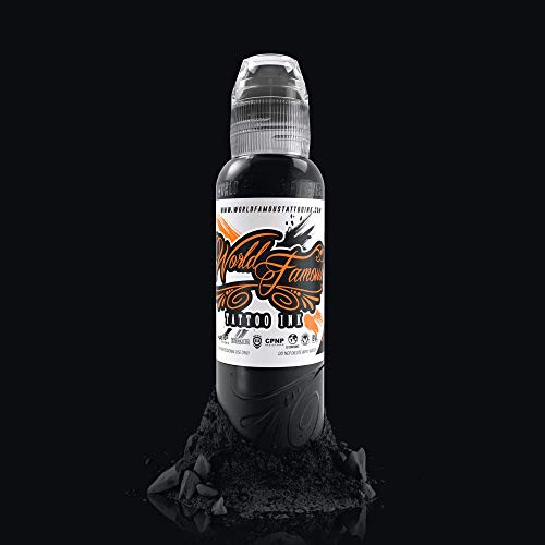 World Famous Tattoo Ink - Rocker Black Tattoo Ink - Professional Tattoo Ink & Tattoo Supplies - Skin-Safe Permanent Tattooing in Bold Shades - Vegan & Non-Toxic (8 oz)