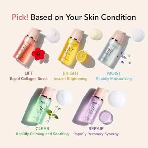 MENOKIN Korean Face Mask 5 sets [30 seconds Quick Bubble Mask] (Collagen, Brightening, Moisturizing, Soothing, Recovery),Hydration Improvement, Moisturizing, Easy-to Use,Glass Skin, 3.21 fl.oz