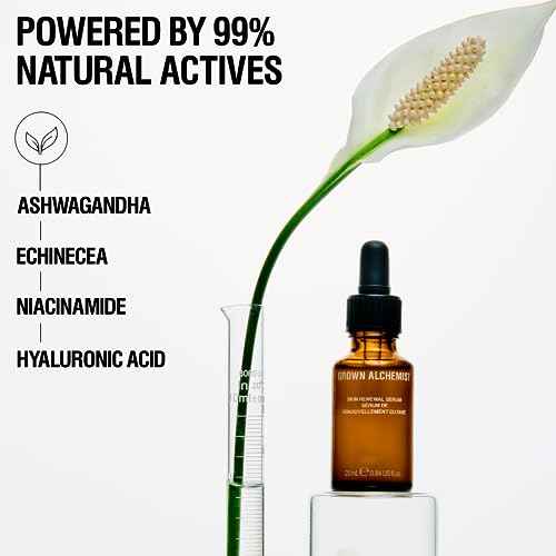 Grown Alchemist Skin Renewal Anti Aging Serum. With Ashwagandha, Niacinamide & Hyaluronic Acid. Hydrating, Firming for Dark Spots & Wrinkles (25ml)