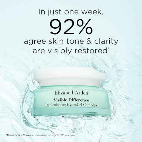 Elizabeth Arden Visible Difference Replenishing HydraGel Complex, Oil-Free Daily Face Moisturizer for Women, Prevents Moisture Loss, Dermatologist and Clinically Tested, 2.5 Oz