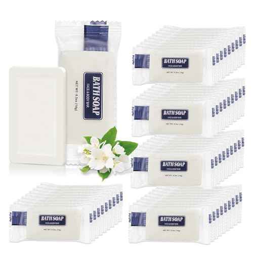 Bulk Bar Soap, 500 Pack Mini Soap Bars Bulk Individually Wrapped, 0.5 oz Travel Soap Small Hotel Soaps Travel Size Toiletries for Hotel Bathroom