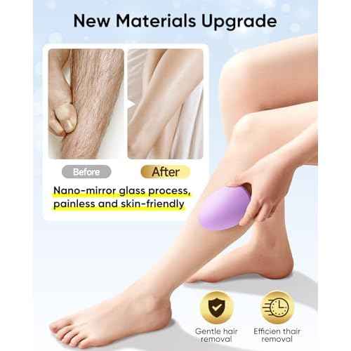 Crystal Hair Eraser for Women and Men, Reusable Crystal Hair Remover Magic Painless Exfoliation Hair Removal Tool, Magic Hair Eraser Device for Legs Back Arms