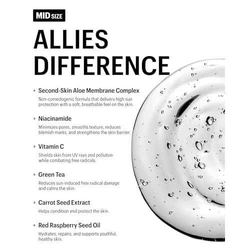 Allies of Skin Daily Face Sunscreen SPF 50, Travel Size | Zero White Cast Lightweight Formula | Dermatologist Tested Under Makeup Primer| Water-Resistant & PA++++ Broad Spectrum UVA/UVB (0.7 oz)