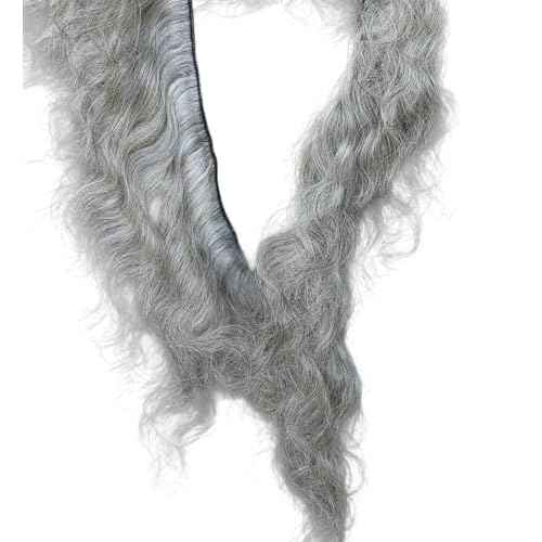 Salt & Pepper Wavy Natural Gray Indian Raw Hair Extension (14" Wavy One Bundle)
