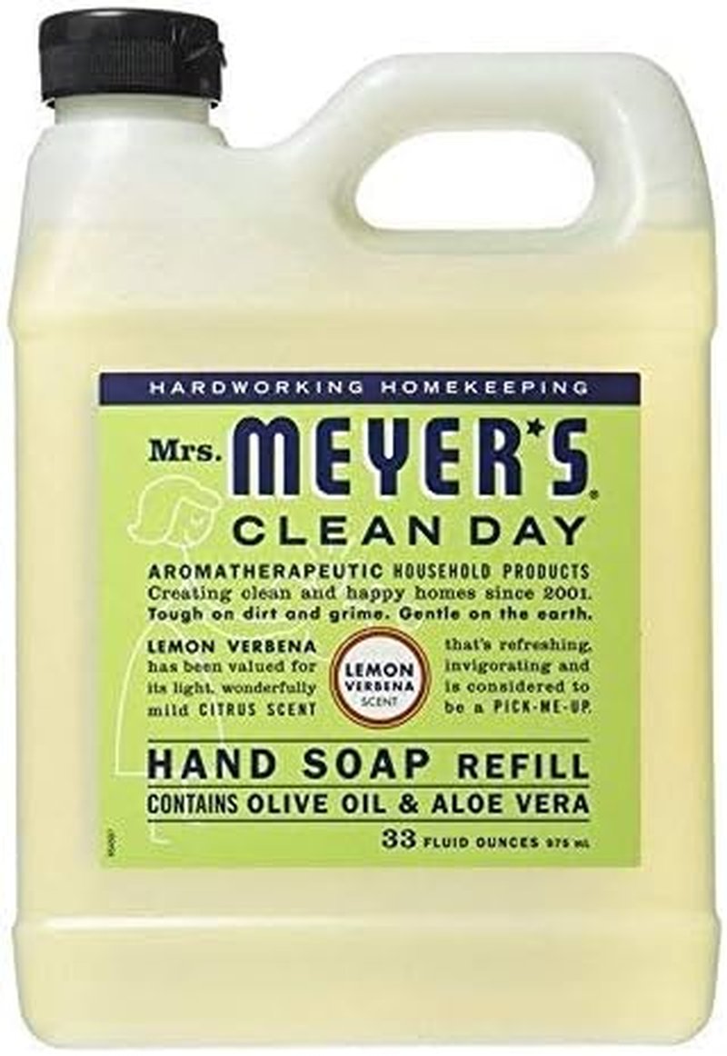Mrs. Meyers Liquid Hand Soap Refill - 33 Oz Lemon Verbena Scent | Eco-Friendly Pack of 6