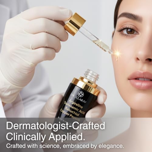 Argireline + Copper Peptides (GHK-Cu) Serum For Face ? Anti Wrinkle Firming Serum with Tranexamic Acid and Bakuchiol, GHK-Cu Peptide ? Anti Aging Skincare for Face? 1 Fl Oz