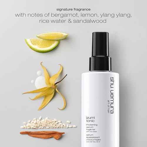 shu uemura art of hair Izumi Tonic Strengthening & Thickening Rice Water Hair Serum - Hydrates & Repairs Damaged Hair, Softens and Adds Shine, With Japanese Rice Water