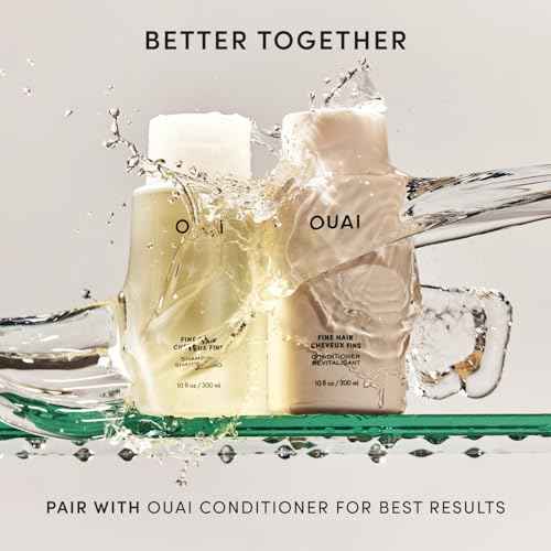 OUAI Fine Hair Shampoo Refill - Volumizing Shampoo for Fine Strands - Made with Biotin, Keratin & Chia Seed Oil - Strengthens, Nourishes & Thickens - Color-Safe & Sulfate Free Hair Care (32 Fl oz)