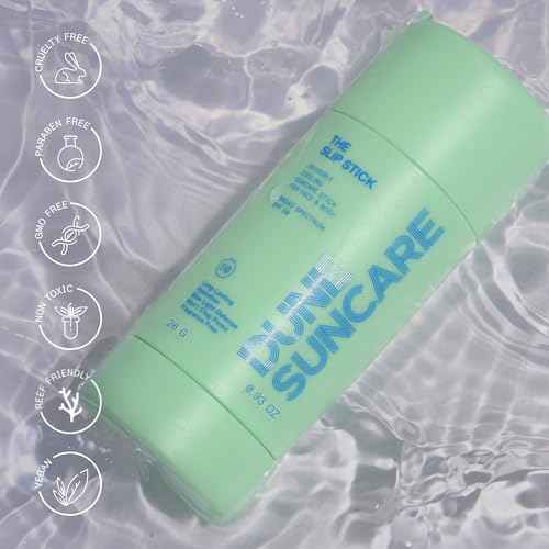 The Slip Stick SPF 50 Invisible Ultra Hydrating Cooling Sunscreen Stick ? Fragrance-Free, Clean-Chemical Sunscreen for Face & Body ? Vegan, Non-Greasy, Non-Waxy & No White Cast