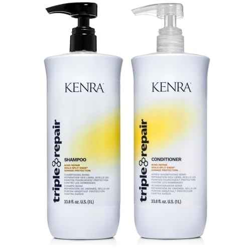 Kenra Triple Repair Conditioner | Targets & Repairs Weak or Broken Bonds | Split Ends | Damaged Hair | Bond Builder | Sulfate-Free