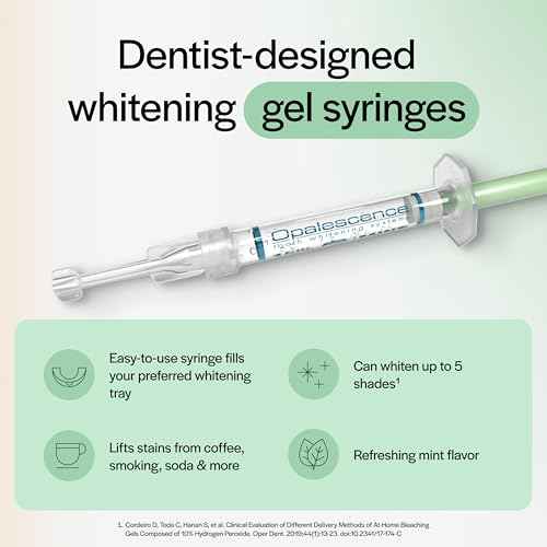 Opalescence 10% Teeth Whitening Kit - Gel Syringes Refills - Low Sensitivy (8 Units) - Fluoride, Carbamide Peroxide - Made in The USA by Ultradent 5211-4