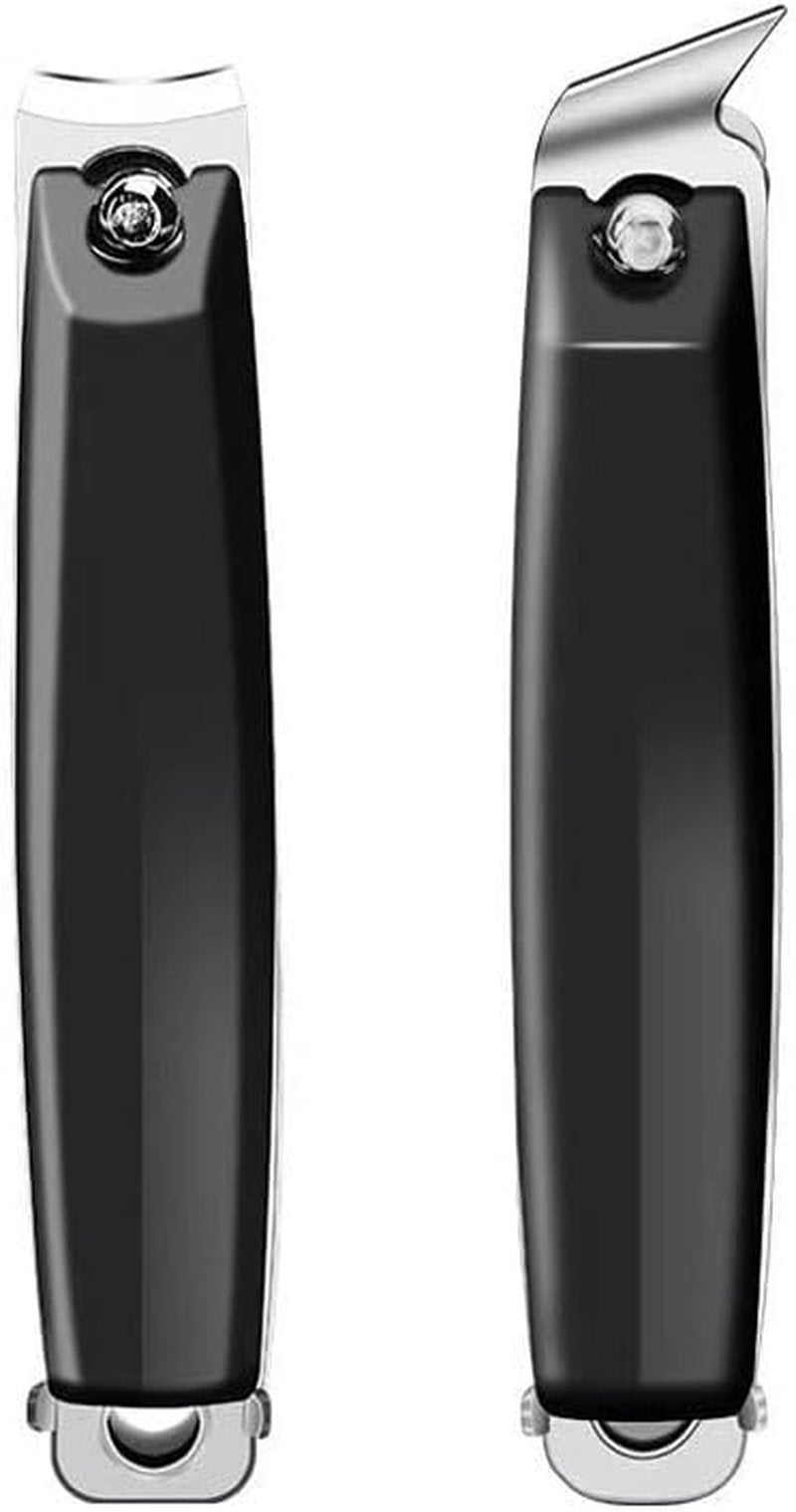 Nail Clipper Set - Durable 2 Pack Toenail & Fingernail Clippers for Men & Women | Black