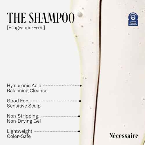 N?cessaire The Hair Duo - Shampoo and Conditioner Set 2 x Full-Size. The Shampoo + The Conditioner. Hyaluronic Acid + Vitamin B Complex. Fragrance-Free. Approved by the National Eczema Association.
