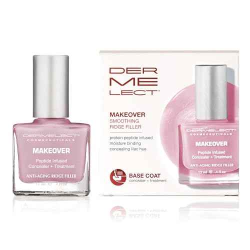 Dermelect Makeover Ridge Filler - Award-Winning Nail Treatment, Strengthens, Moisturizes, Conceals Imperfections, Keratin & Peptide Enriched, For Healthy, Smooth Nails