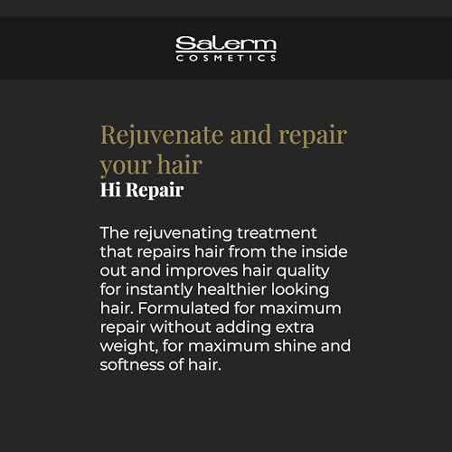 SALERM - Damaged Hair Repair Treatment - Hi Repair Pack with Shampoo 250 ml + Mask 250 ml + Finish 100 ml - Deep Hydration for Damaged Hair - Revitalizes and Rejuvenates - Immediate Effect