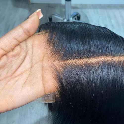 6x6 HD Lace Closure Loose Deep Wave Human Hair 20 Inch - 0.10mm Ultra-thin Invisible Skinlike Real HD Lace 6x6 Closure, 100% Pre Plucked Brazilian Raw Virgin Hair Skinlike HD Lace Closure Wet and Wavy