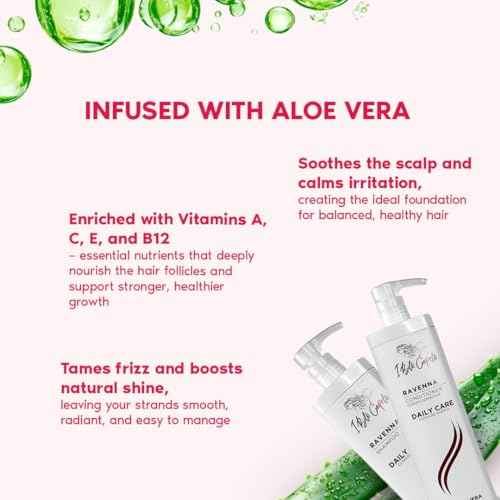I Belli Capelli Ravenna Daily Care Kit - Aloe Vera Shampoo & Conditioner + Repair Oil ? Sulfate & Paraben-Free, Deep Moisture, Breakage Reduction & Repairs Split Endsfor Dry, Damaged & All Hair Types