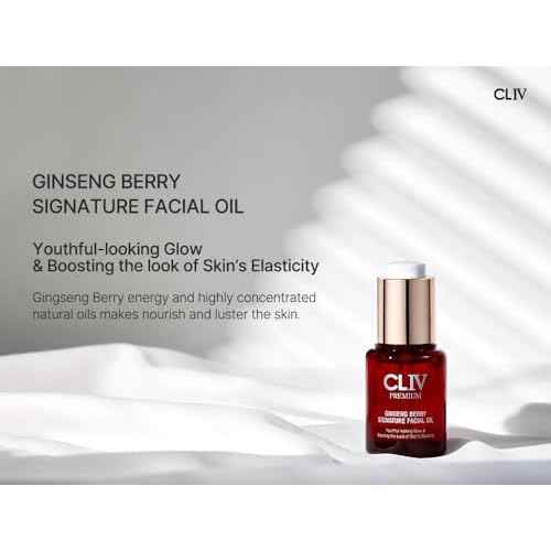 CLIV Ginseng Berry Premium Facial Oil, Moisturizing, Elasticity, Nourishing (Face Oil 0.67 fl.oz)