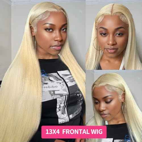 613 Lace Front Wig Human Hair Blonde Wig Human Hair Straight 13x4 200% Density 26 Inch Glueless HD Lace Frontal Wig for Black Women Pre Plucked Hairline