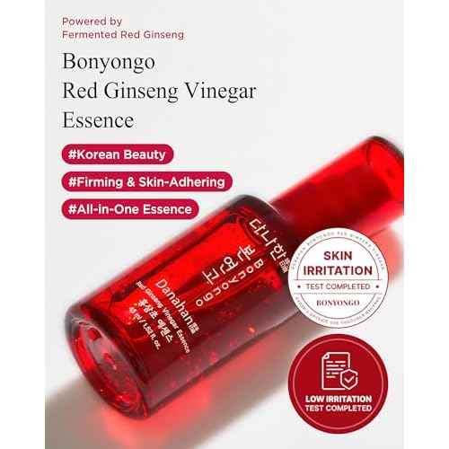 Bonyongo Red Ginseng Vinegar Essence? Revitalizing & Intensive Nourishing for All Skin Types - Hydrated and Glowing Skin with Fermented Red Ginseng - Korean Skincare, 1.5 fl.oz.