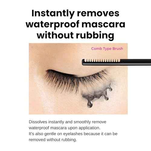 HEROINE MAKE by KISSME Waterproof Mascara Black | Volume and Length by Defining Fiber for Long and Curl Eye Makeup for Women + Gentle Mascara Remover Oil Free, Made in Japan, 2 Set
