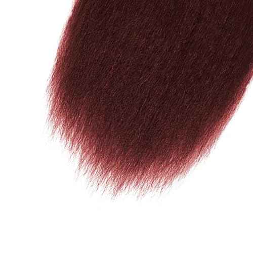 Wine Red Bundles Human Hair Yaki Straight Bundles 12 14 16 Inch #99J Burgundy Kinky Straight Bundle Unprocessed Brazilian Virgin Weave Hair 3 Bundle 50 Gram Per Bundle