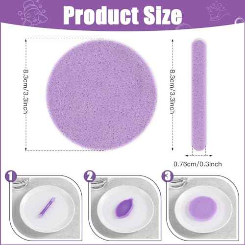 240 Count Compressed Facial Sponges Makeup Removal Round Face Wash Sponges Reusable Face Sponges for Cleansing Exfoliating PVA Spa Facial Pads for Women Esthetician Beauty Remover Supplies, 4 Colors