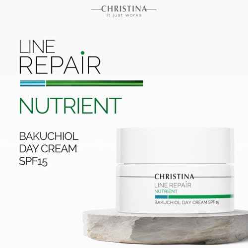 -CHRISTINA- Line Repair Bakuchiol Day Cream with SPF 15 | Face Moisturizer with Blue Light Defense, Ideal for Combination, Normal, Dry Skin | Cream For Face with Anti-Aging effect 50ml / 1.7 fl.oz