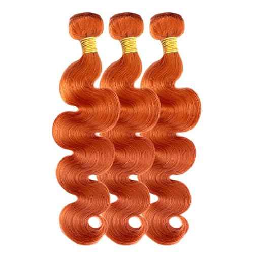 Color 350 Bundles Human Hair Ginger Orange Body Wave Bundles 20 22 24 Inch Unprocessed Brazilian Virgin Remy Hair Extensions Ginger Bundle For Women