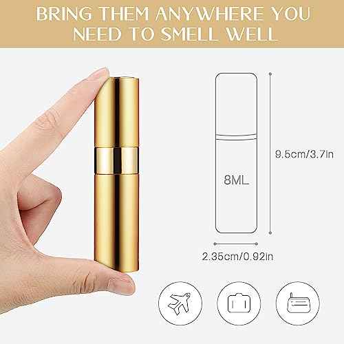 Tessco for you 56 Pieces 8ml Travel Refillable Perfume Bottles Mini Cologne Perfume Spray Bottle Empty Pocket for Travel and Outgoing Pocket Cologne Sprayer