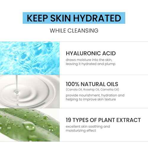 coxir [Holiday Gift,Christmas Gift] ULTRA HYALURONIC CLEANSING OIL Mini Travel Size l Korean skincare, Hydrating, Smoothing, Calming, Moisturizing, Makeup Removal [0.67 Fl.oz(pack of 1)]