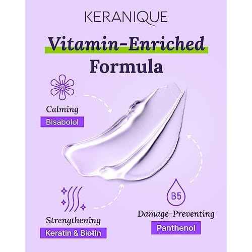 Keranique Shampoo for Dry, Damaged Hair - Keratin-Infused, Sulfate-Free, Anti-Hairfall Control, Deep Repair