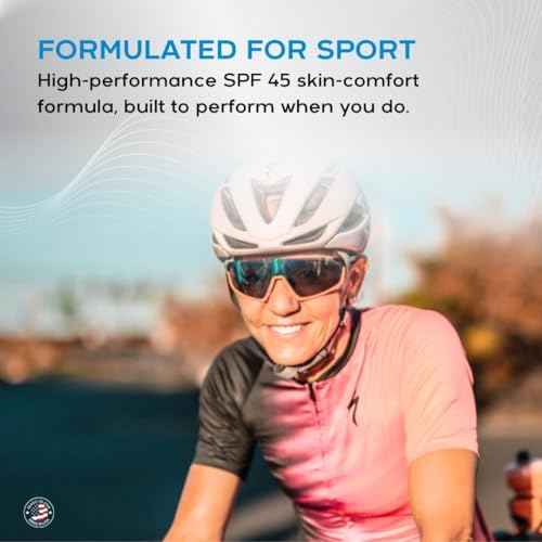 KINeSYS Pro Sport Clear Mineral Sunscreen Stick SPF 45 | SPF Stick Sunblock for Adults & Kids | Broad Spectrum Sun Protection | Water Resistant Travel Size Sunscreen for Face, Body & Vacation | 0.5 Oz