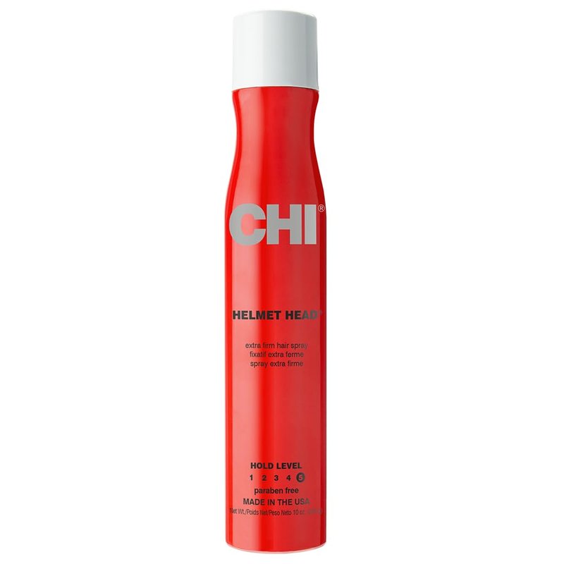CHI Helmet Head Extra Firm Hairspray - Professional Strong Hold Styling Spray for Humidity Resistance | 10 Oz