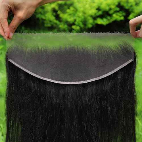 WOWANGEL 13x4 Ear to Ear SKINLIKE Real HD Lace Frontal Only, 0.1mm Ultra-thin HD Lace Natural Hairline with Bigger Pre Plucked Area Bleached Knots Invisible Clear HD Film Lace Frontal Straight 16 Inch