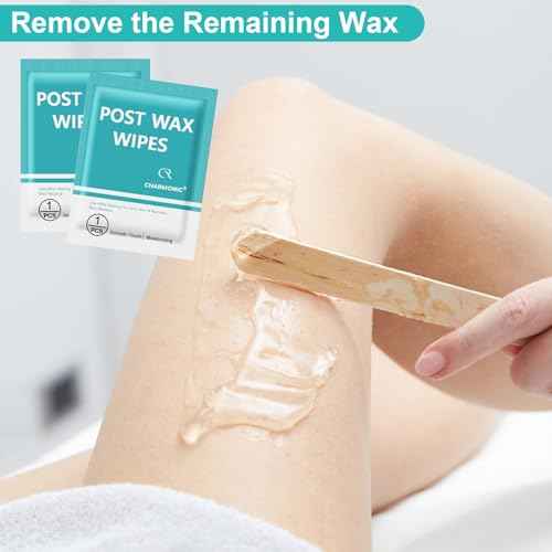 100 Pcs Post Wax Oil Wipes, Wax Remover for Skin Cleanser, After Wax Care Reduces Redness, Removes Residue, Body & Facial Post Waxing Treatment, Post Wax Care Refill Pack for All Hair Removal Products