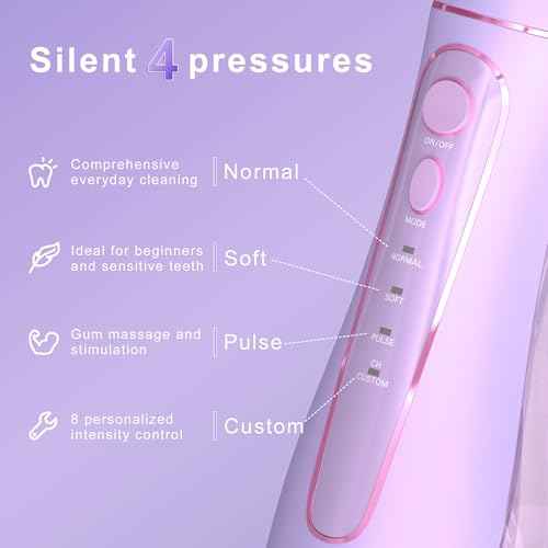 Oralfree Water Dental flosser Teeth Picks - Braces Cordless Oral Irrigator Portable Rechargeable Travel Irrigation Cleaner IPX7 Waterproof Electric Professional Flossing Teeth Cleaning for Home