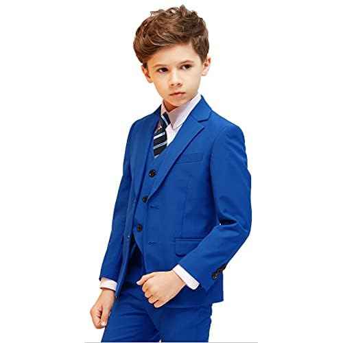 Boys Suits 5 Piece Slim Fit Suit for Kids Formal Ring Bearer Suits