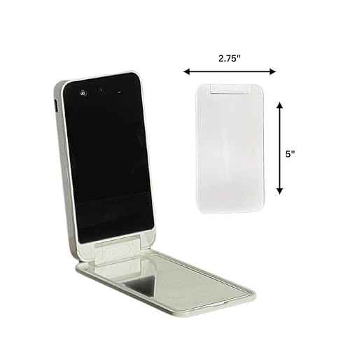 Bluestone Sunshield Sun Smart UV Makeup Mirror - Makeup Vanity Mirror, Ideal for Travel with Advanced Sun Protection Detection, USB Charging, Backup Power