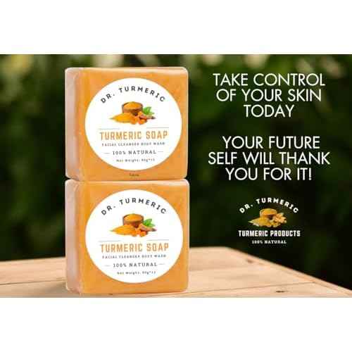 Turmeric Soap Bar | Face & Body Cleanser | Moisturizing | Lathering | Deep Cleansing | Evens Skin Tone | Refreshing Scent | Radiant Skin | 3 count pack of 1|