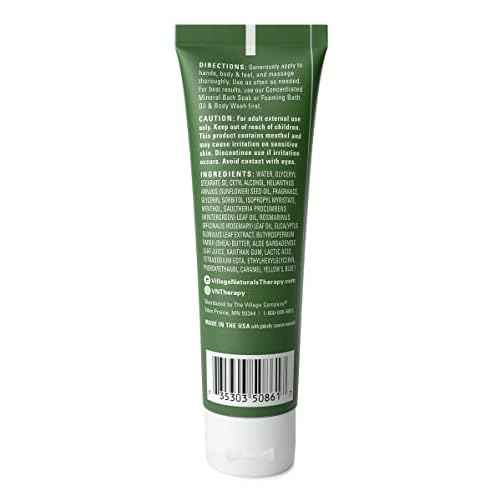 Village Naturals Therapy Muscle Shea Butter Lotion, Eucalyptus Mint Scent, 2 fl oz, Pack of 6