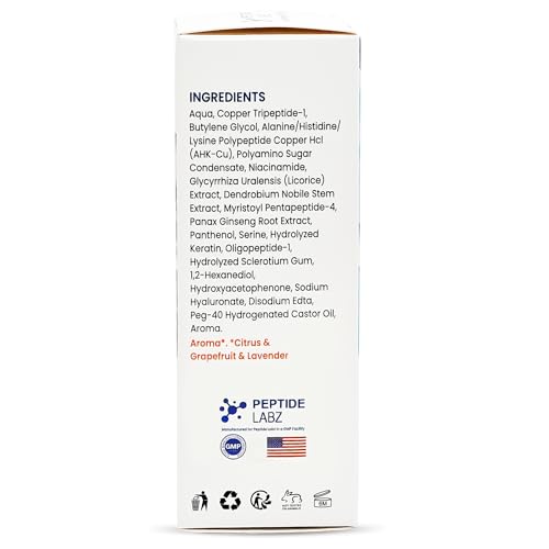 Copper Peptide Hair Serum ? Natural Citrus Scent - Dual Copper Peptides - Licorice Root Extract 1fl oz
